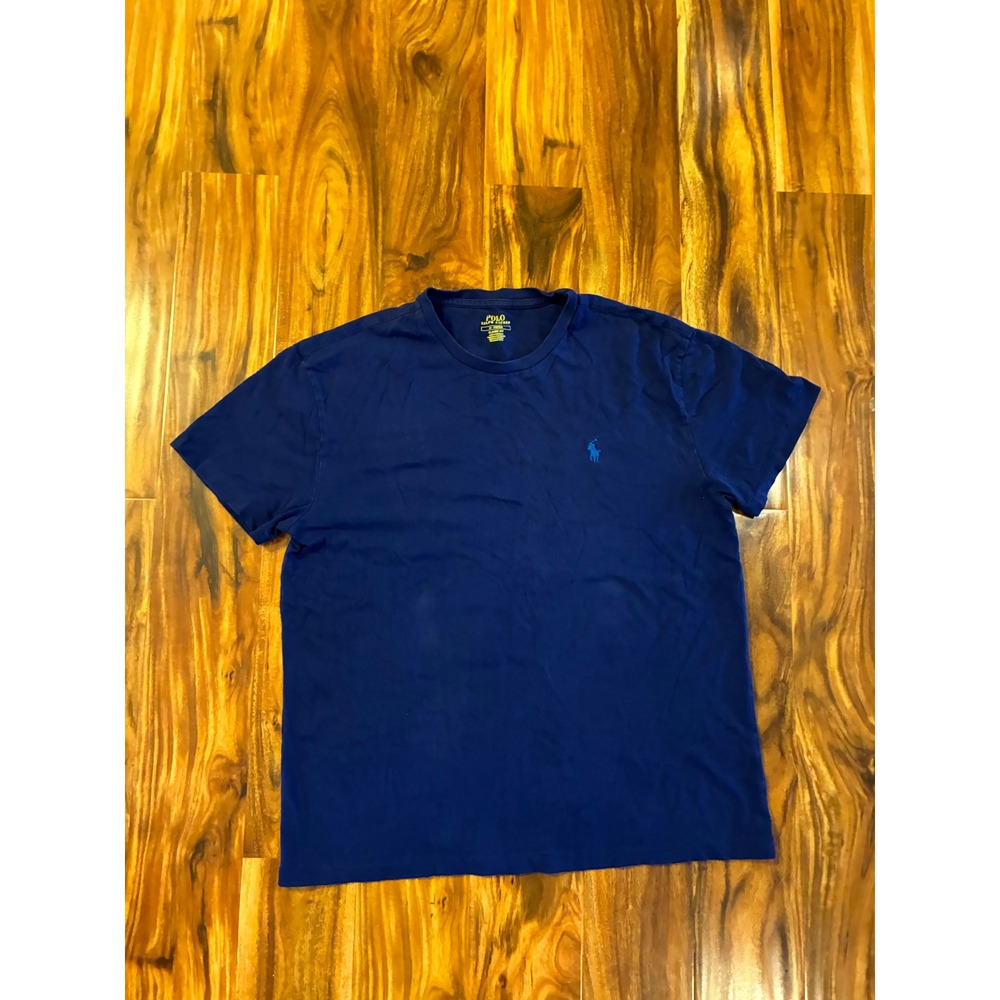 Polo Ralph Lauren Mens Classic Fit Crewneck T-Shirt Navy Blue Size M‎ 0118